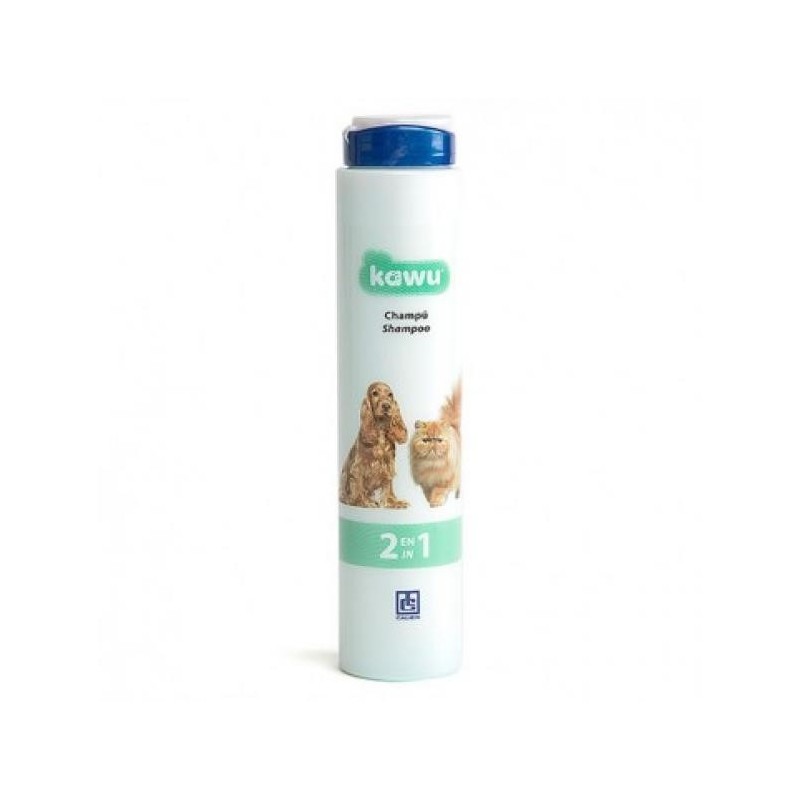 Kawu Champú 2 en 1, desenredante para perros y gatos, 250ml