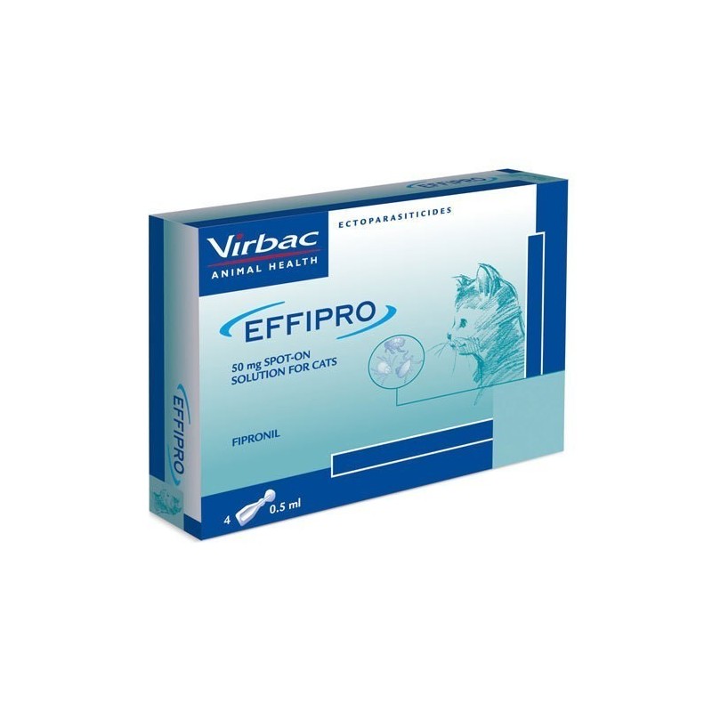 Effipro 4 pipetas antiparasitarias gatos