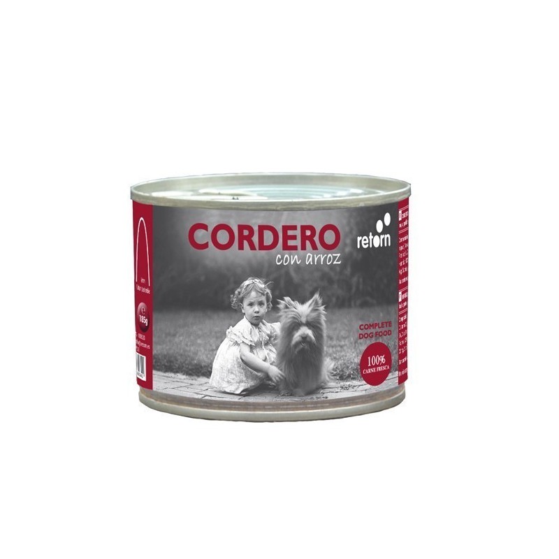 Latas para perros Cordero y Arroz Retorn, 185gr