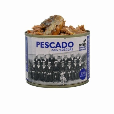 Latas para perros Pescado con patatas Retorn, 185gr