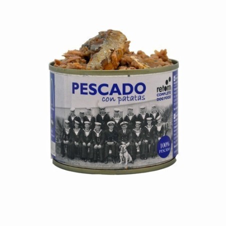 Latas para perros Pescado con patatas Retorn, 185gr
