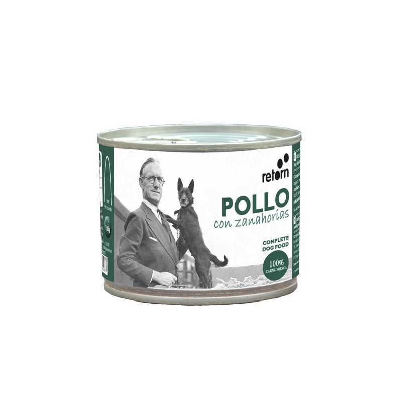Latas para perros Pollo con Zanahorias Retorn, 185gr