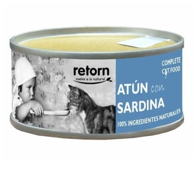 Comida Humeda Gatos Retorn Atún con Sardina, 80gr