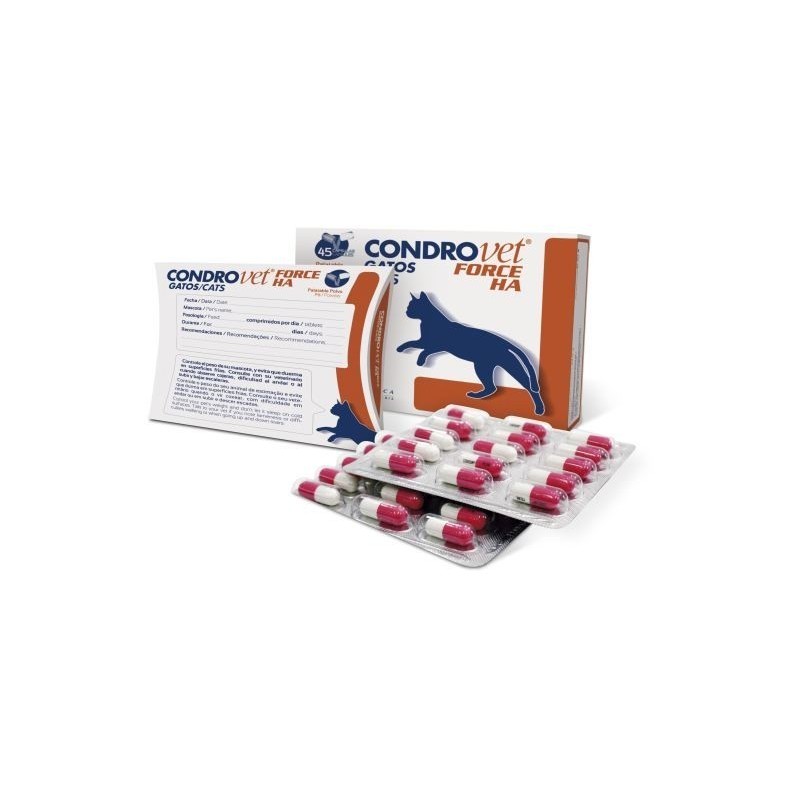 Condrovet Force HA Gatos Bioiberica, 45 cápsulas
