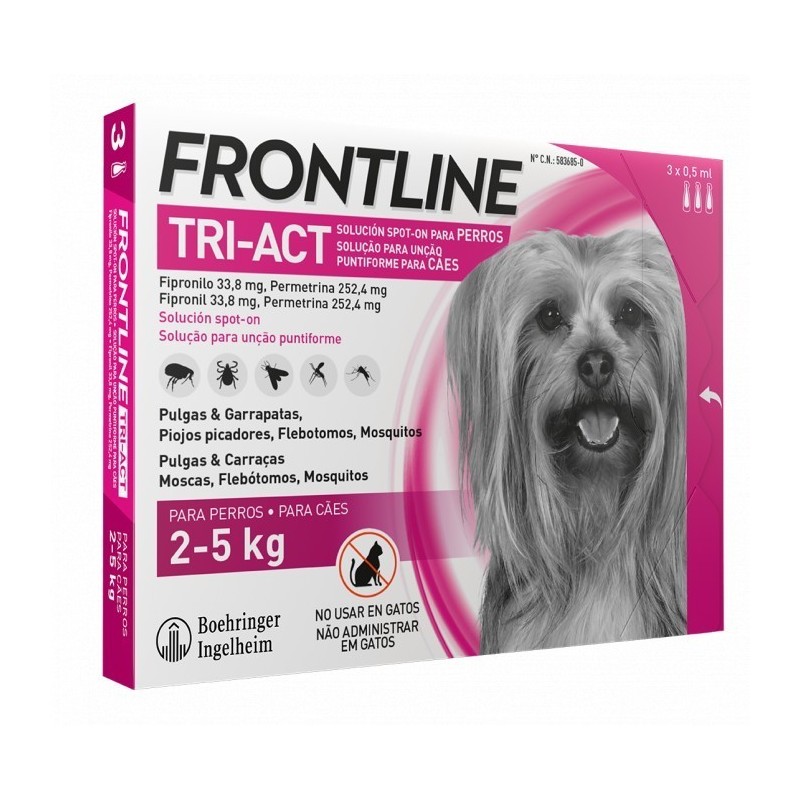 Frontline Tri-Act Pipetas Boehringer 2-5kg