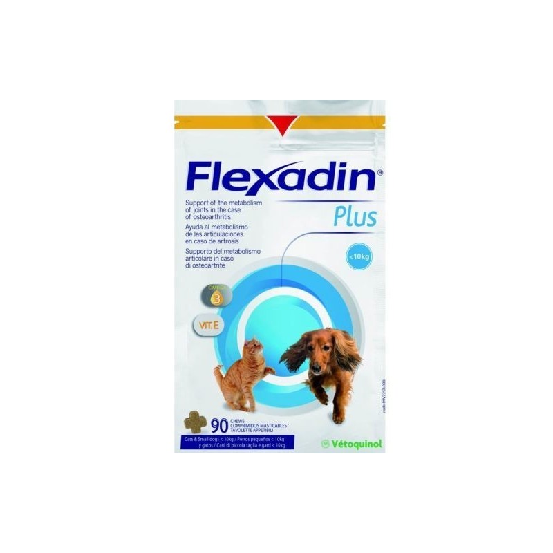 Flexadin Plus Condroprotección para perros pequeños y gatos, 90 comprimidos