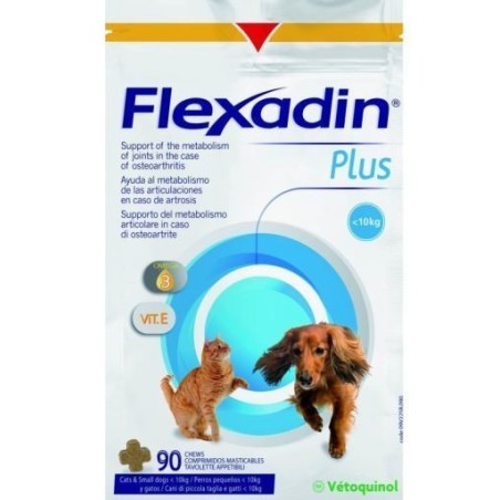 Flexadin Plus Condroprotección para perros pequeños y gatos, 90 comprimidos
