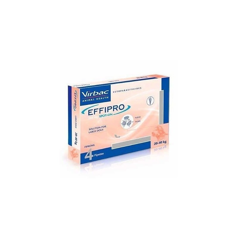 Effipro antiparasitario perros 20-40kg, 4 pipetas