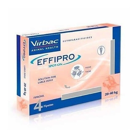 Effipro antiparasitario perros 20-40kg, 4 pipetas