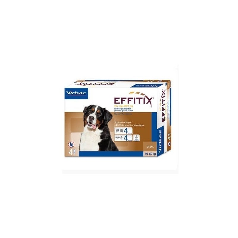 Pipetas Effitix Perros 40-60kg Virbac