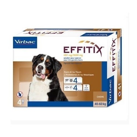 Pipetas Effitix Perros 40-60kg Virbac