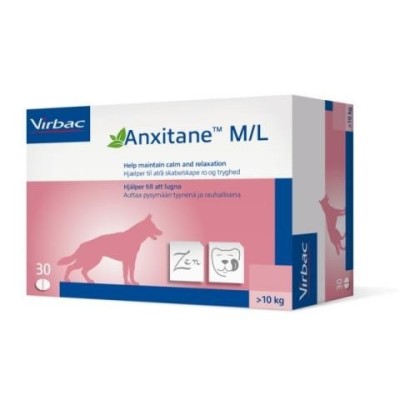 Anxitane para Perros +10kg Virbac, 30 comprimidos