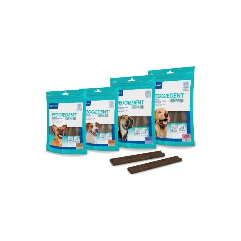 Veggiedent Fresh Perros Virbac, 15 unidades