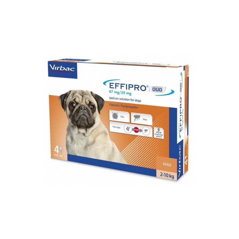Pipetas Effipro Duo Spot On Perros 2-10kg Virbac