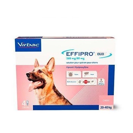 Pipetas Effipro Duo Spot On Perros 20-40kg Virbac