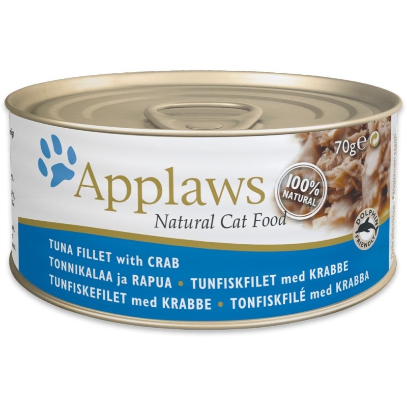 Applaws Lata Gato Filete de Atún con Cangrejo