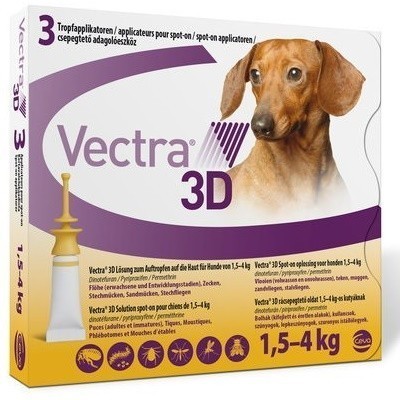 Vectra 3D Pipetas para perros 1,5-4kg Ceva
