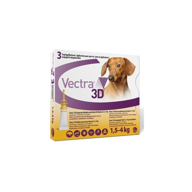 Vectra 3D Pipetas para perros 1,5-4kg Ceva