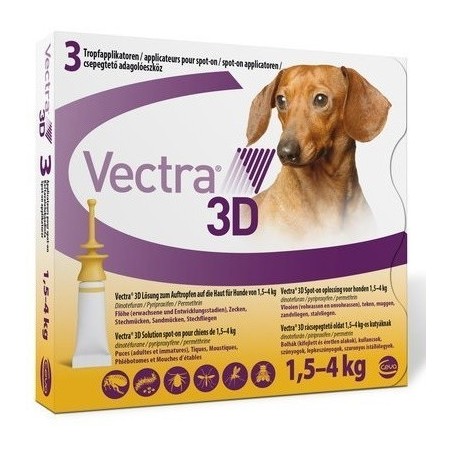 Vectra 3D Pipetas para perros 1,5-4kg Ceva