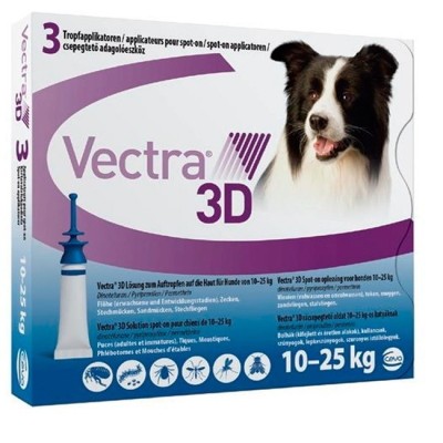 Vectra 3D Pipetas para perros 10-25kg Ceva