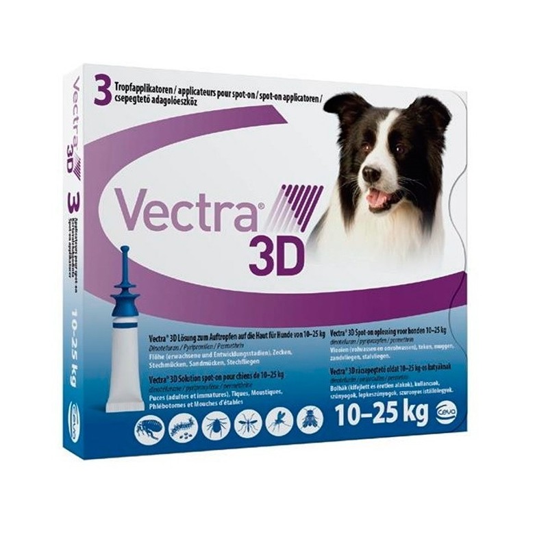 Vectra 3D Pipetas para perros 10-25kg Ceva