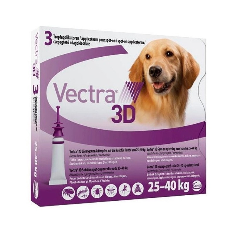 Vectra 3D Pipetas para perros 25-40kg Ceva