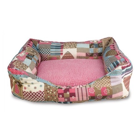 Cama para Perros y Gatos Corazones y Rayas