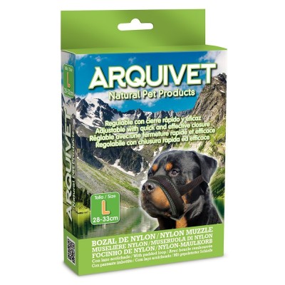 Bozal Perro de Nylon con lazo acolchado Arquivet
