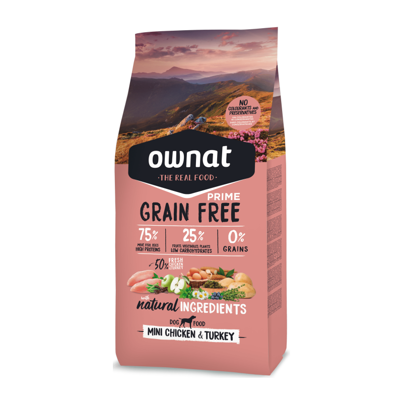 Ownat Prime Grain Free Mini Chicken & Turkey