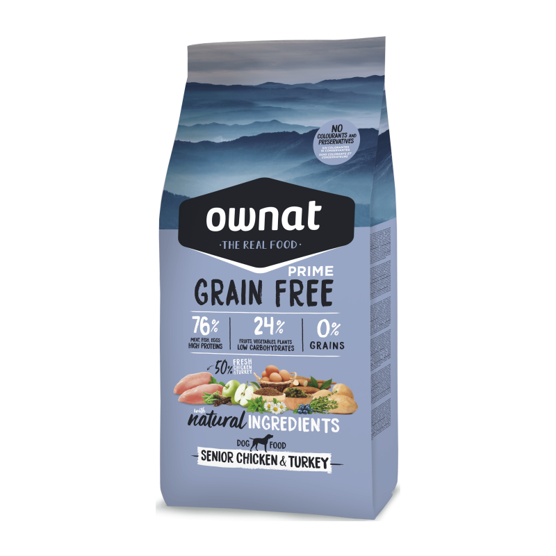Ownat Prime Grain Free Senior Chicken & Turkey