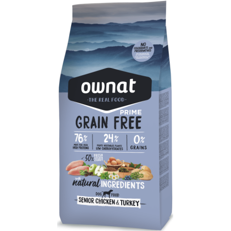 Ownat Prime Grain Free Senior Chicken & Turkey