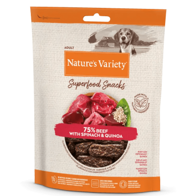 Nature's Variety Snack perros Superfood Buey