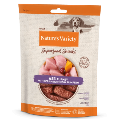 Nature's Variety Snack perros Superfood Pavo
