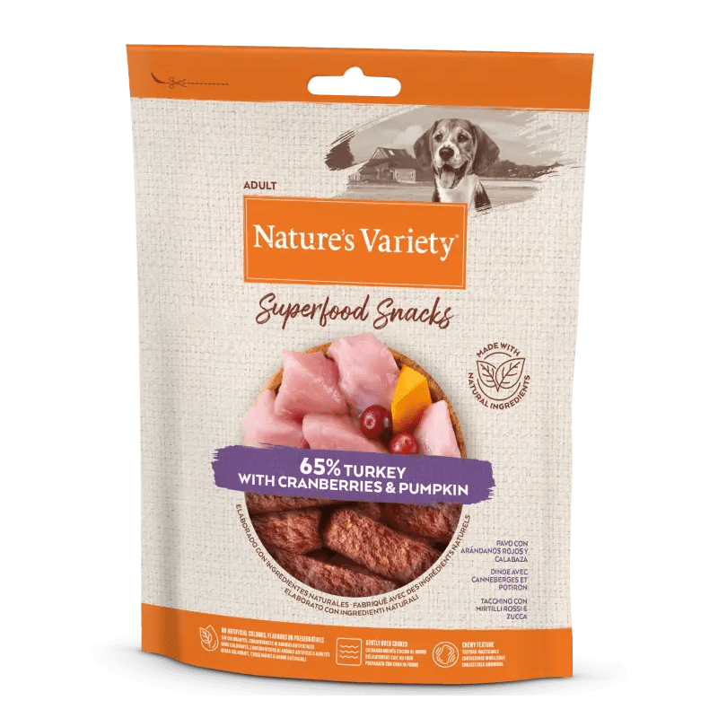 Nature's Variety Snack perros Superfood Pavo