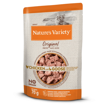 Paté Nature's Variety No Grain Adult Pollo con Ganso