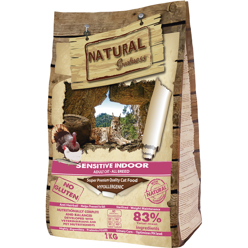 Natural Greatness Receta Sensitive Indoor Gato