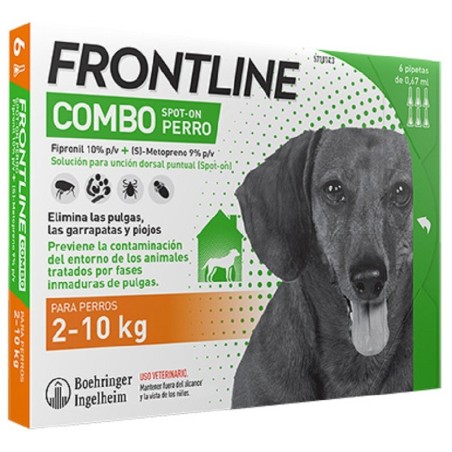 Frontline Combo Perro 2-10kg 6 Pipetas Antiparasitarias