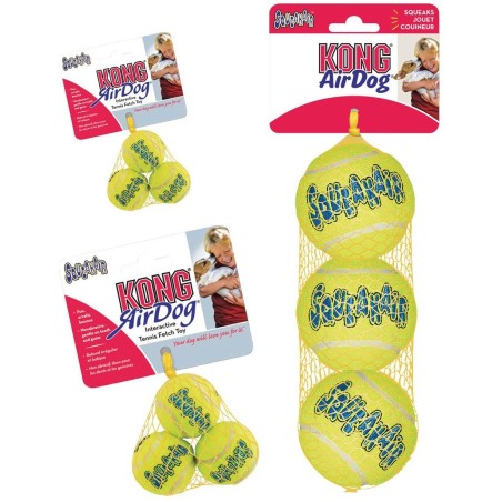 Pack 3 pelotas Tenis Kong Squeaker