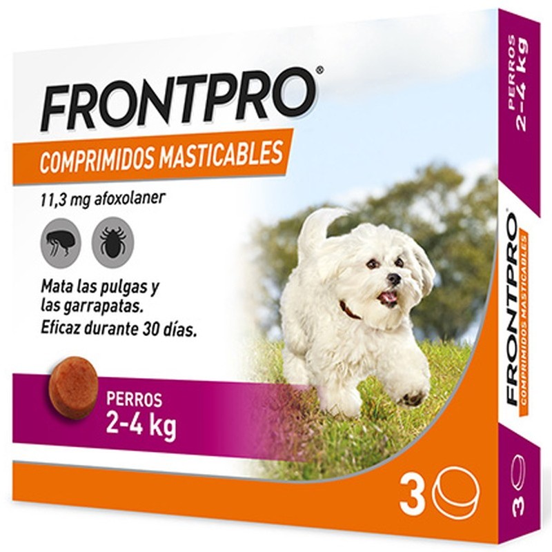 FrontPro 11mg Perros 2-4kg 3 comprimidos masticables - MundoHuella.com