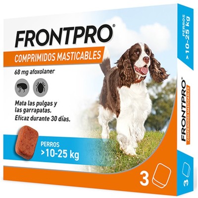 FrontPro 68mg Perros 10-25kg 3 comprimidos masticables - MundoHuella
