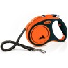 Flexi Correa Perro Xtreme Cinta Negro Naranja