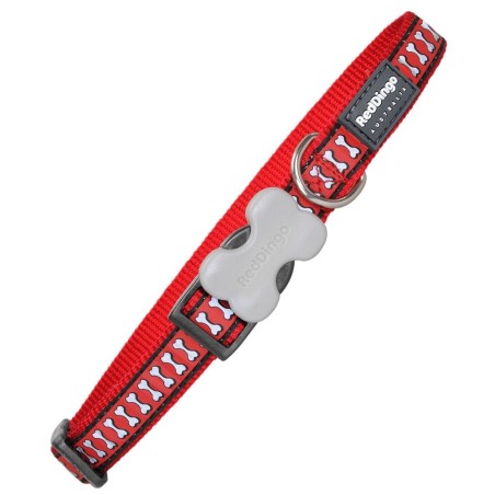Red Dingo Collar Perro Reflectante Rojo