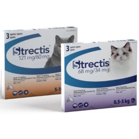 Strectis Spot On Pipetas Antiparasitarias Gatos 4-10kg Ceva