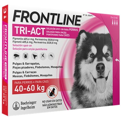 Frontline Tri-Act 3 Pipetas Boehringer 40-60kg - MundoHuella.com