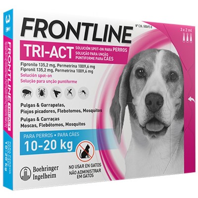 Frontline Tri-Act Pipetas Boehringer 10-20kg - MundoHuella.com