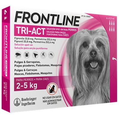 Frontline Tri-Act 6 Pipetas Boehringer 2-5kg - MundoHuella.com