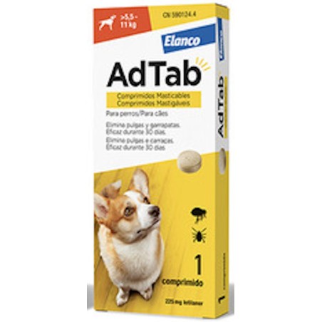 AdTab 225mg Perro 5,5-11kg Comprimido Masticable - Super Precio