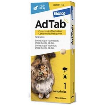 AdTab 48mg Gato 2-8kg Comprimido Masticable