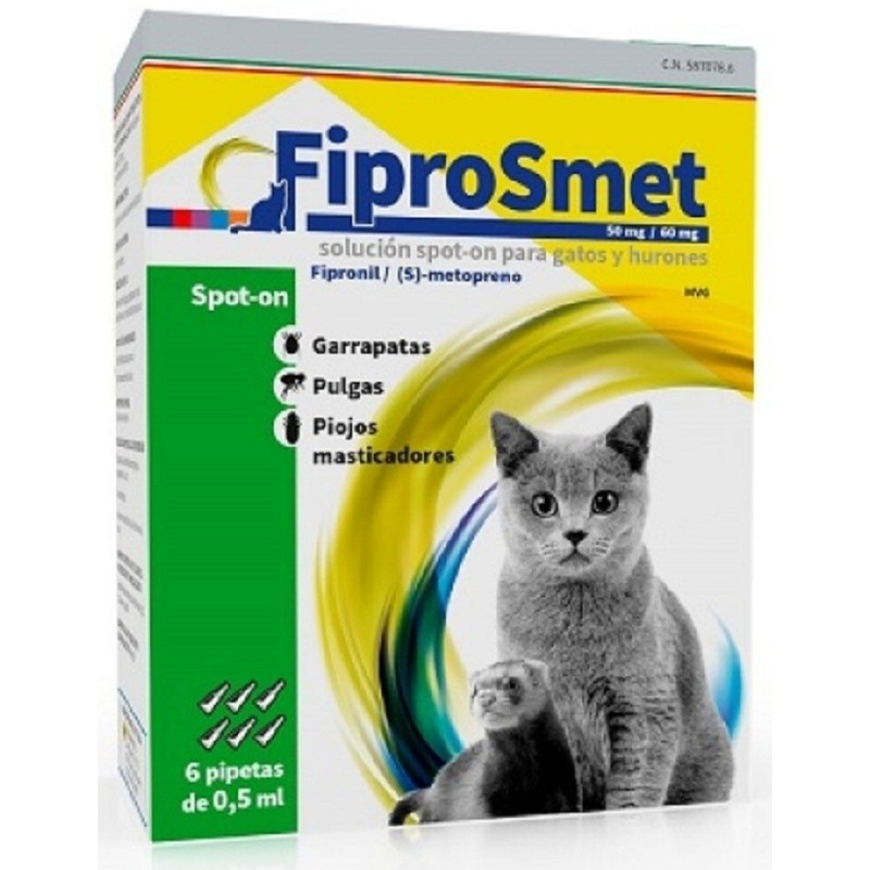 Fiprosmet 0,5ml Pipetas Antiparasitarias Gato - Super Oferta