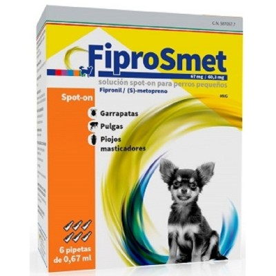 Fiprosmet 0,67ml Pipetas Antiparasitarias Perro Pequeño